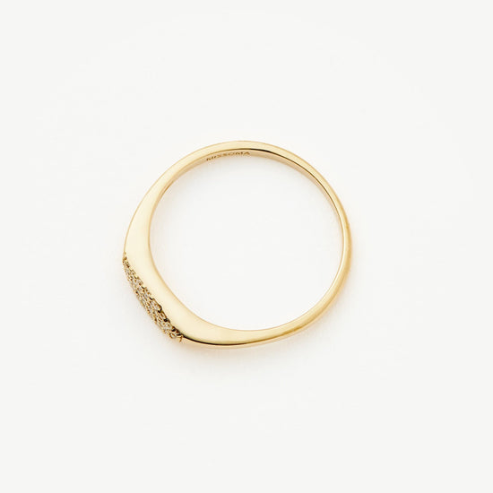 Fine Diamond Signet Ring | 14ct Solid Gold/Diamond Rings Missoma 