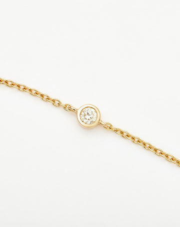 Fine Diamond Solitaire Bracelet | 14ct Solid Gold/Diamond Bracelets Missoma 