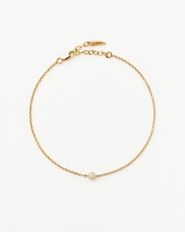 Fine Diamond Solitaire Bracelet | 14ct Solid Gold/Diamond Bracelets Missoma 