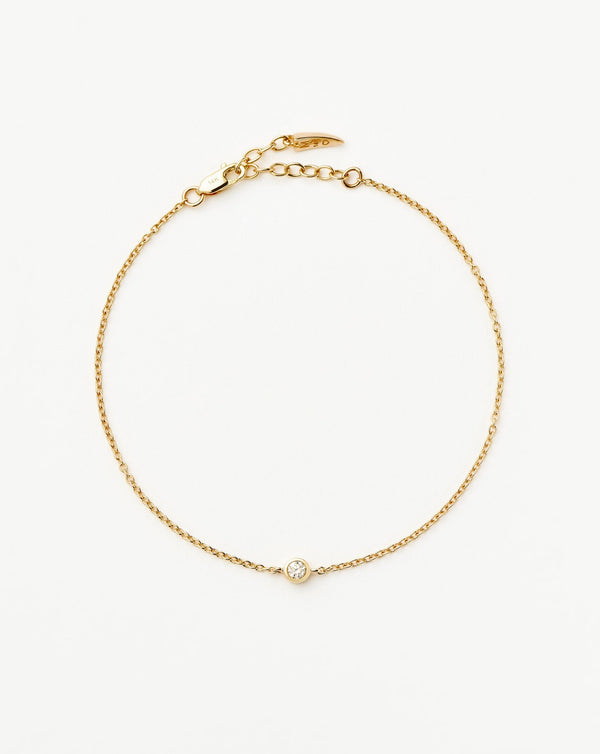 Gold and Natural Diamond Solitaire Bracelet main image 1