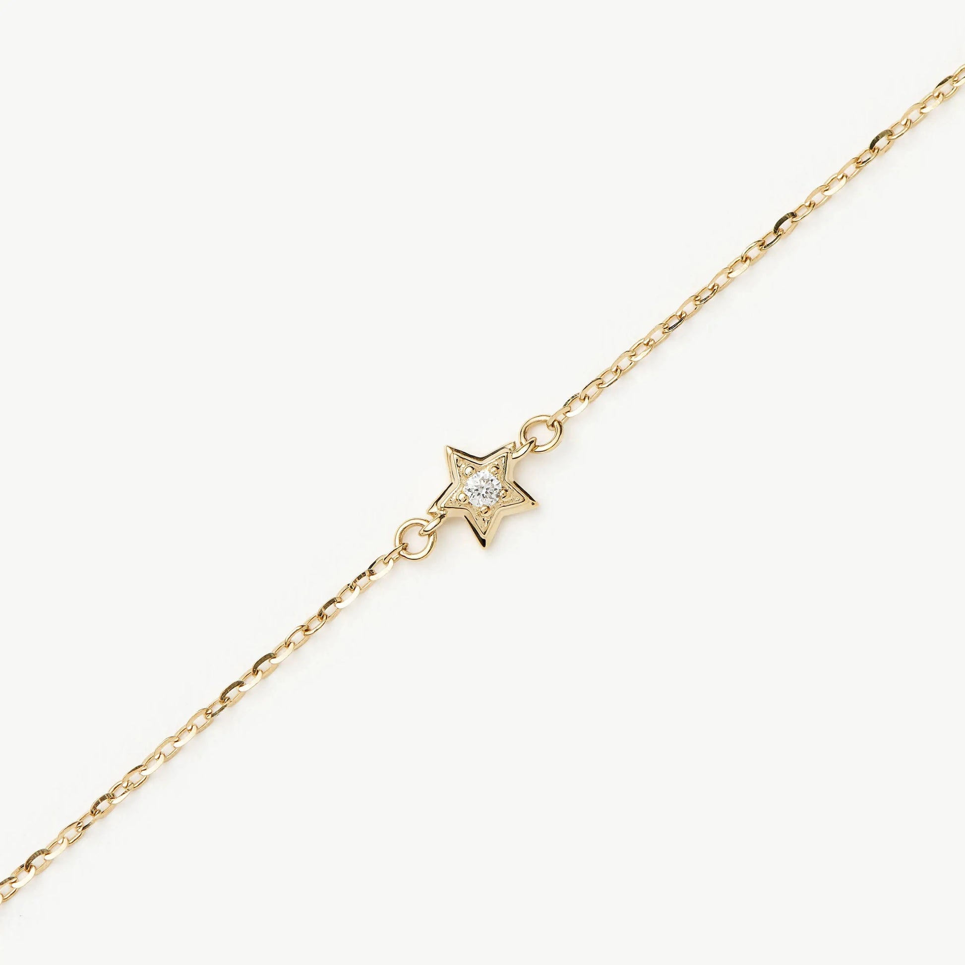 Fine Diamond Star Chain Bracelet | 14ct Yellow Gold Bracelets Missoma 