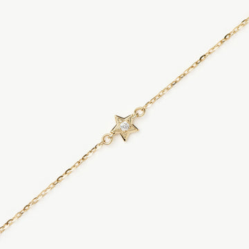Fine Diamond Star Chain Bracelet | 14ct Yellow Gold Bracelets Missoma 