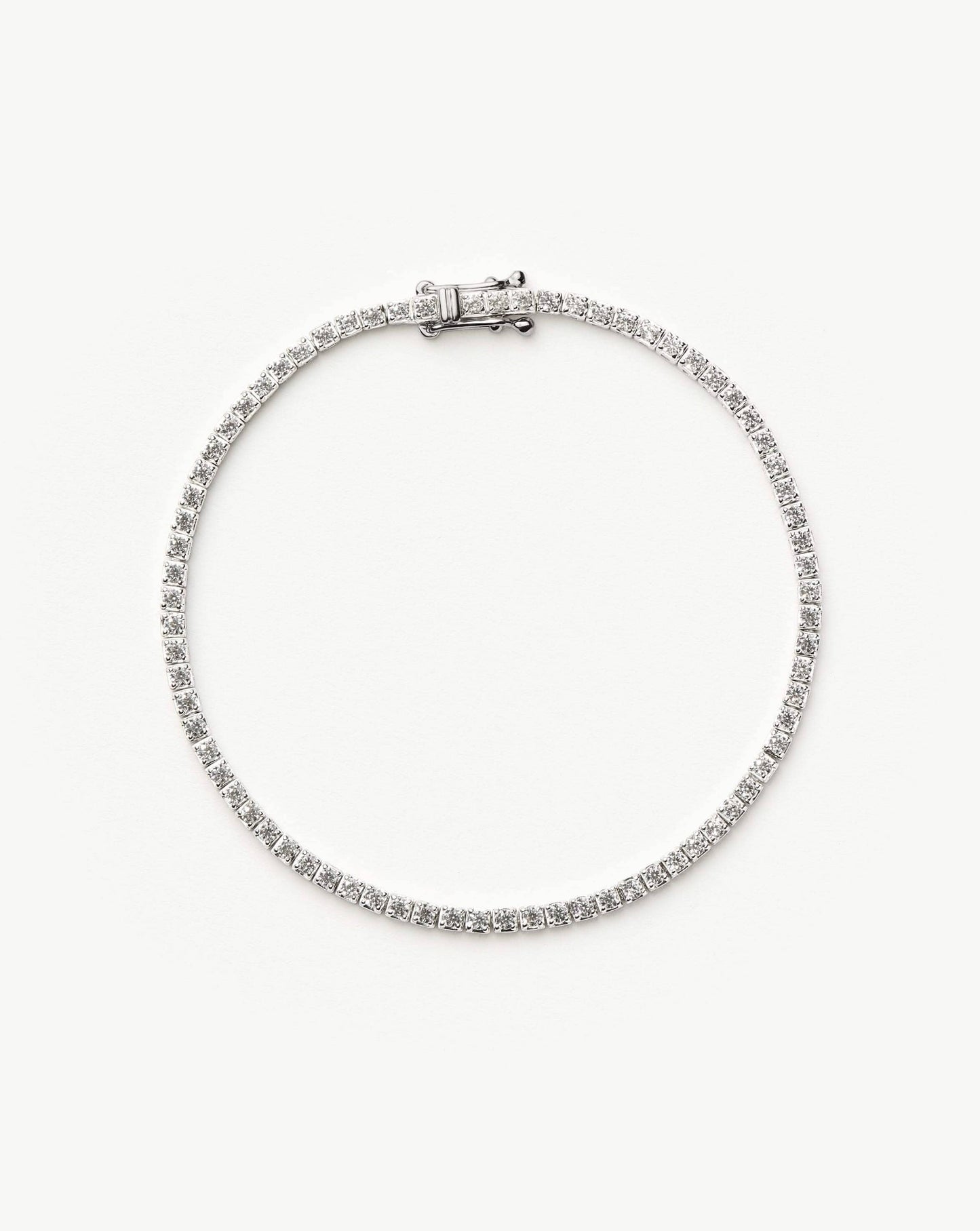 Fine Diamond Tennis Bracelet - Size M | 14ct Solid White Gold Lab Grown Diamonds Bracelets Missoma 