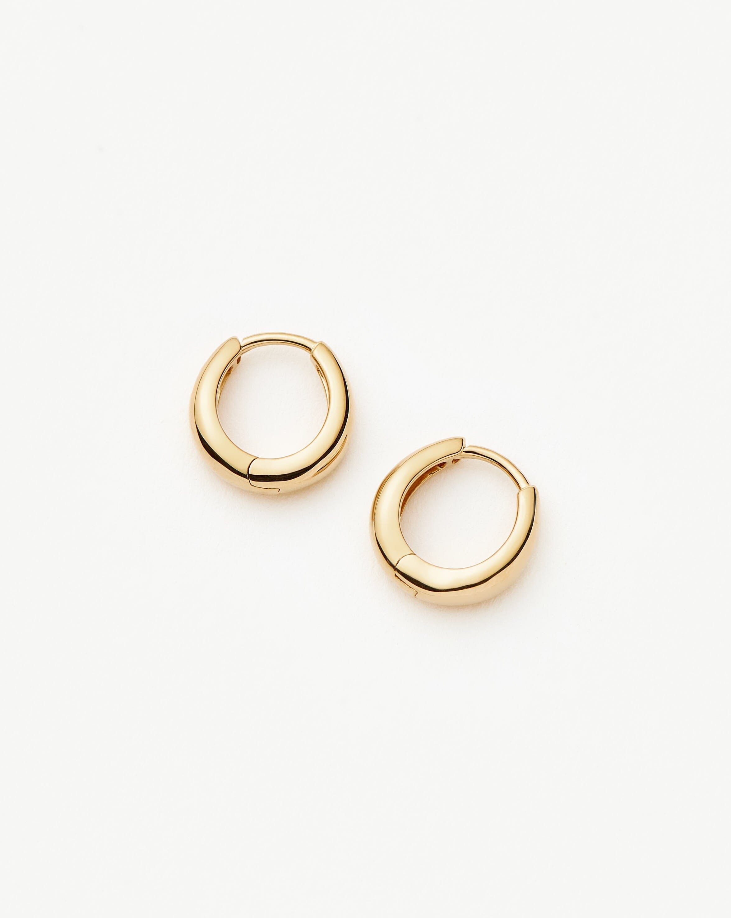 Fine Dome Huggies | 14ct Solid Gold Earrings Missoma 