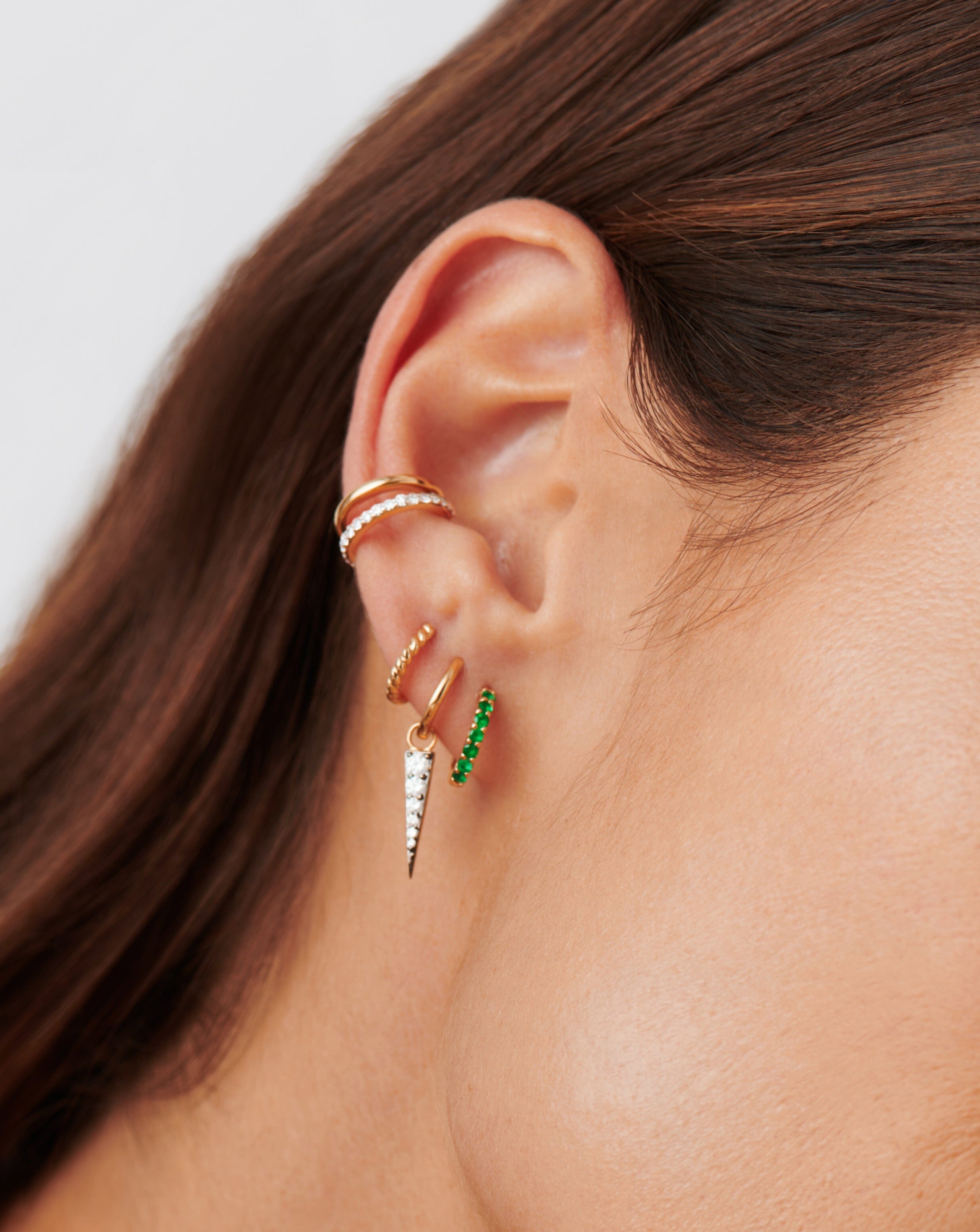 Fine Emerald Huggies Earrings Missoma