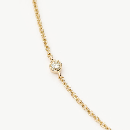 Fine Floating Diamond Bracelet | 14ct Solid Gold Bracelets Missoma 