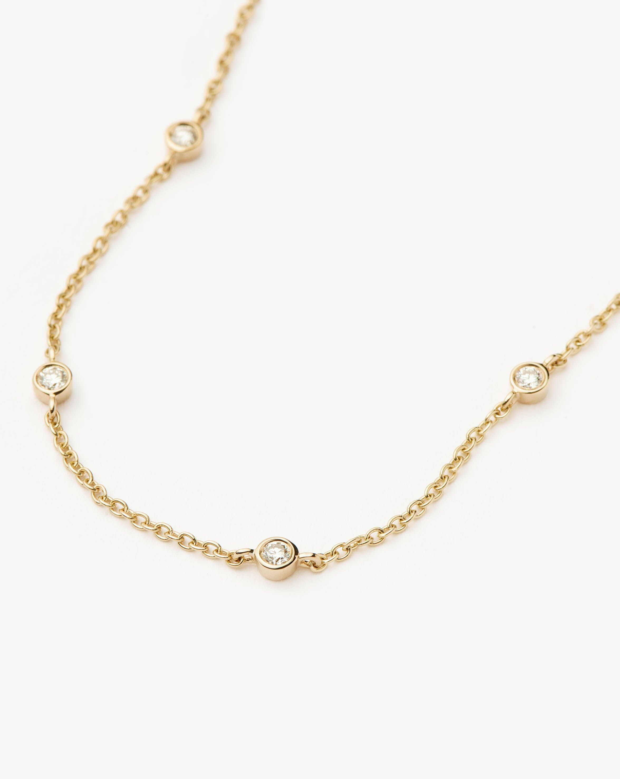 Fine Floating Diamond Bracelet | 14ct Solid Gold Bracelets Missoma 