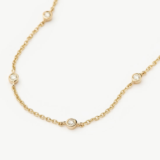 Fine Floating Diamond Bracelet | 14ct Solid Gold Bracelets Missoma 