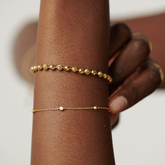 Fine Floating Diamond Bracelet | 14ct Solid Gold Bracelets Missoma 
