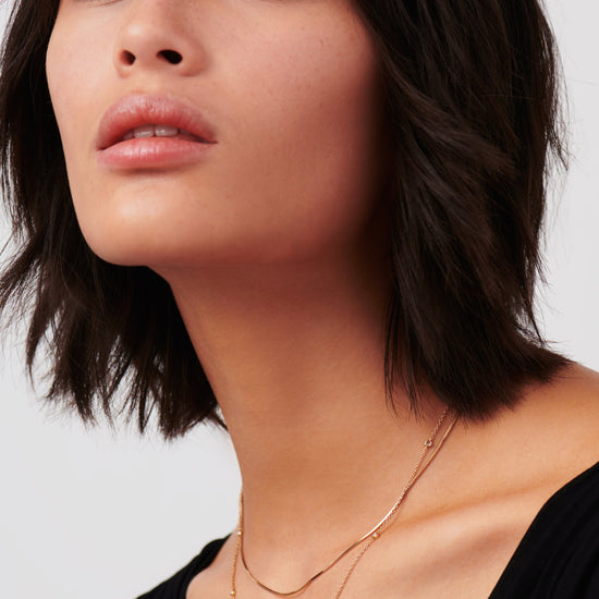Fine Floating Diamond Necklace | 14ct Solid Gold Necklaces Missoma 