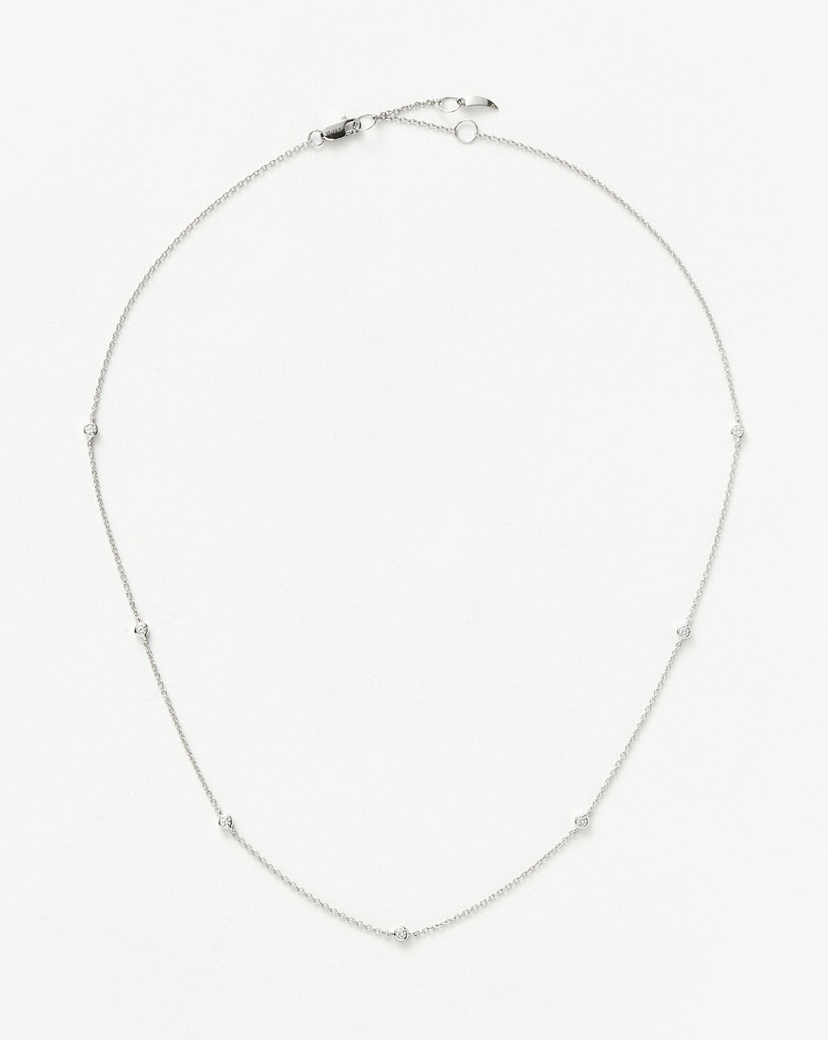 Fine Floating Diamond Necklace | 14ct White Gold Necklaces Missoma 
