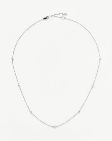 Fine Floating Diamond Necklace | 14ct White Gold Necklaces Missoma 