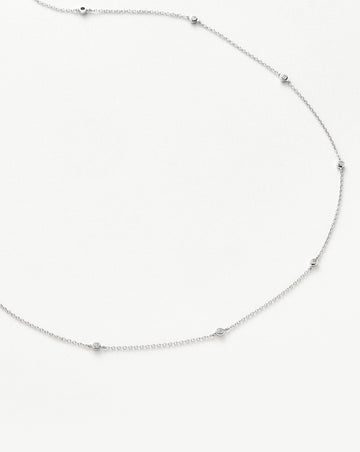 Fine Floating Diamond Necklace | 14ct White Gold Necklaces Missoma 