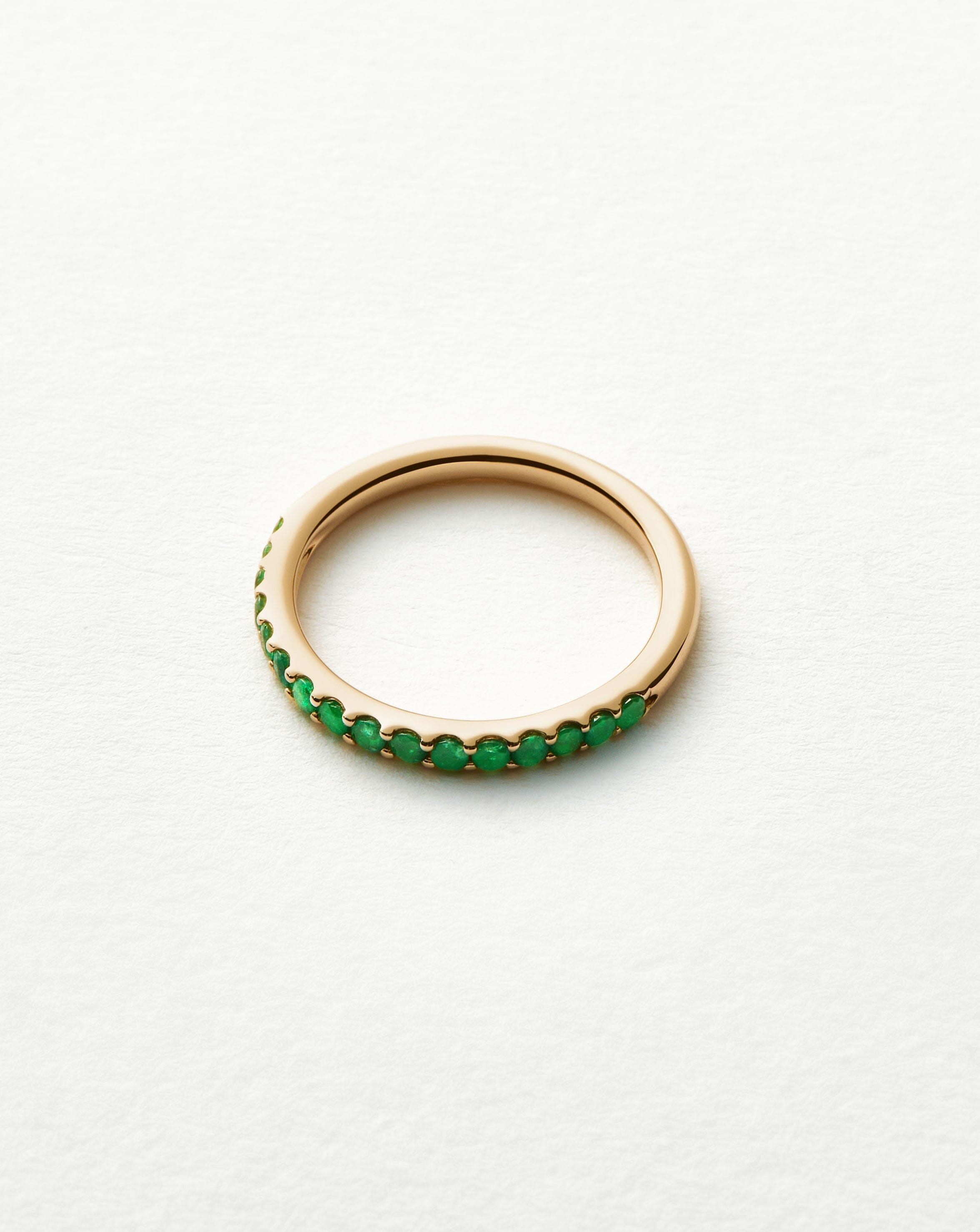Fine Half Emerald Eternity Ring Rings Missoma 