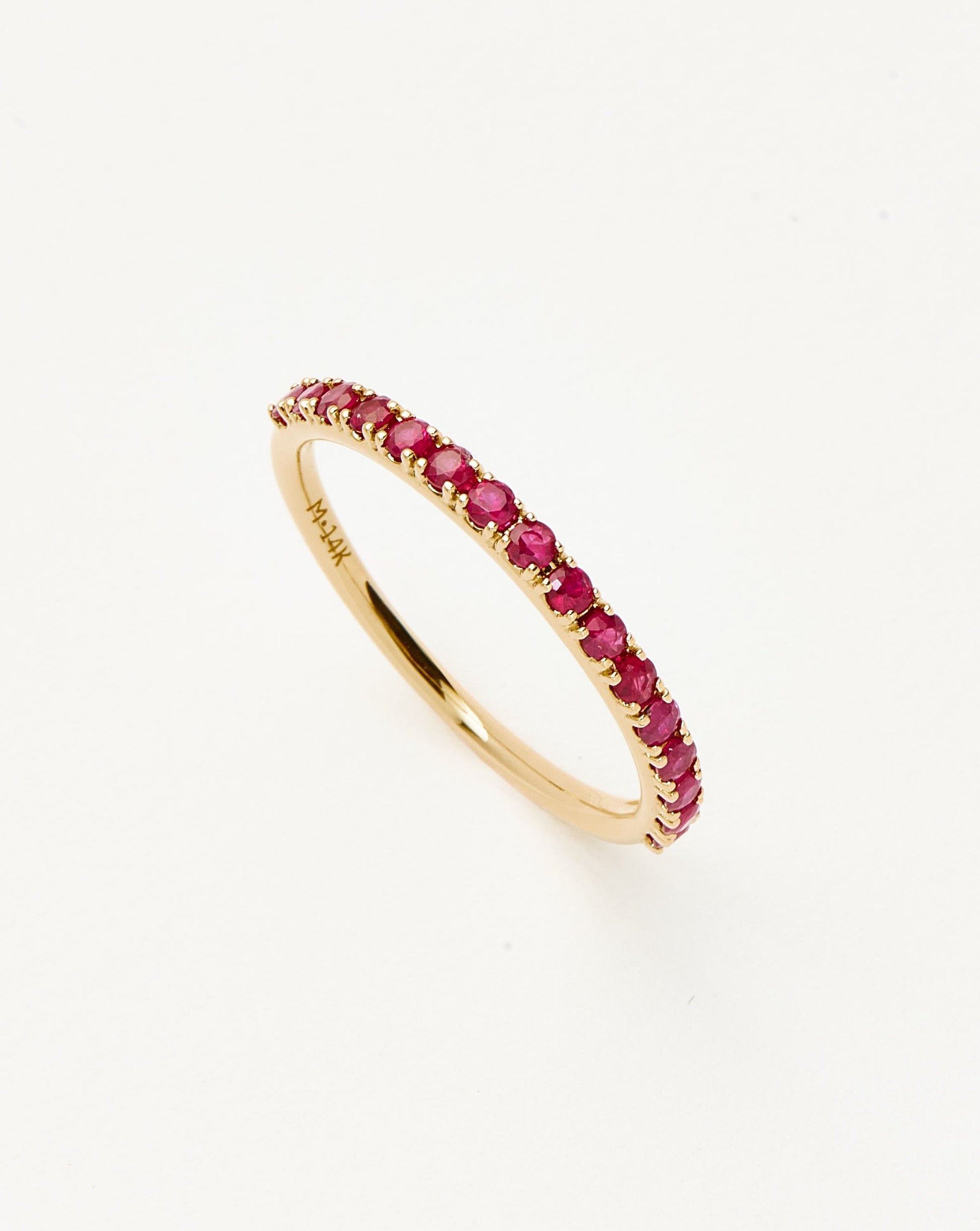 Fine Half Eternity Ruby Ring | 14ct Solid Gold/Ruby Rings Missoma 