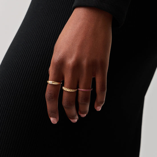Fine Half Eternity Ruby Ring | 14ct Solid Gold/Ruby Rings Missoma 