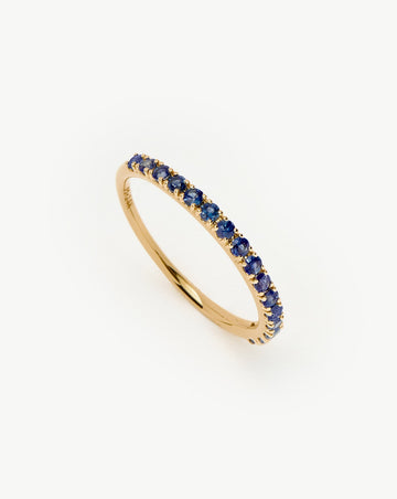 Fine Half Sapphire Eternity Ring | 14ct Solid Gold/Sapphire Rings Missoma 