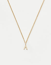 Fine Initial Mini Pendant Necklace - A | 14ct Solid Gold Necklaces Missoma 