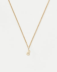 Fine Initial Mini Pendant Necklace - B | 14ct Solid Gold Necklaces Missoma 