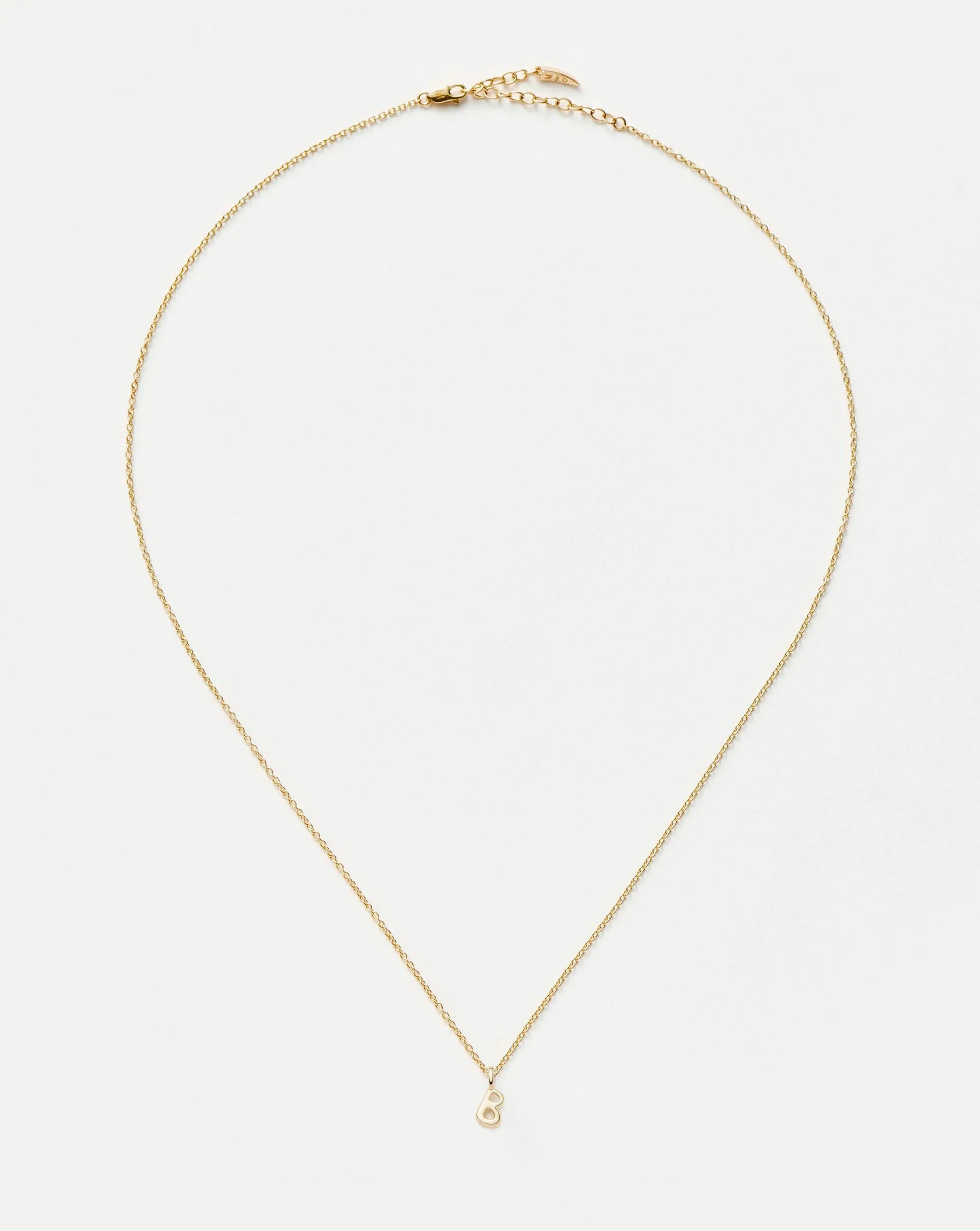 Fine Initial Mini Pendant Necklace - B | 14ct Solid Gold Necklaces Missoma 