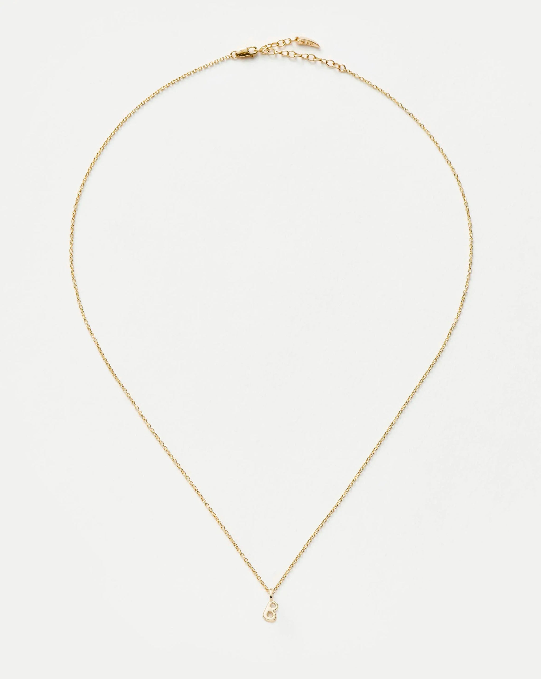 Fine Initial Mini Pendant Necklace - B | 14ct Solid Gold Necklaces Missoma 