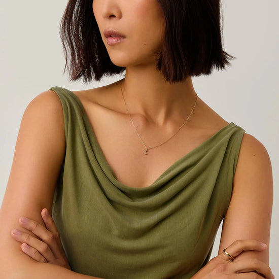 Fine Initial Mini Pendant Necklace - C | 14ct Solid Gold Necklaces Missoma 