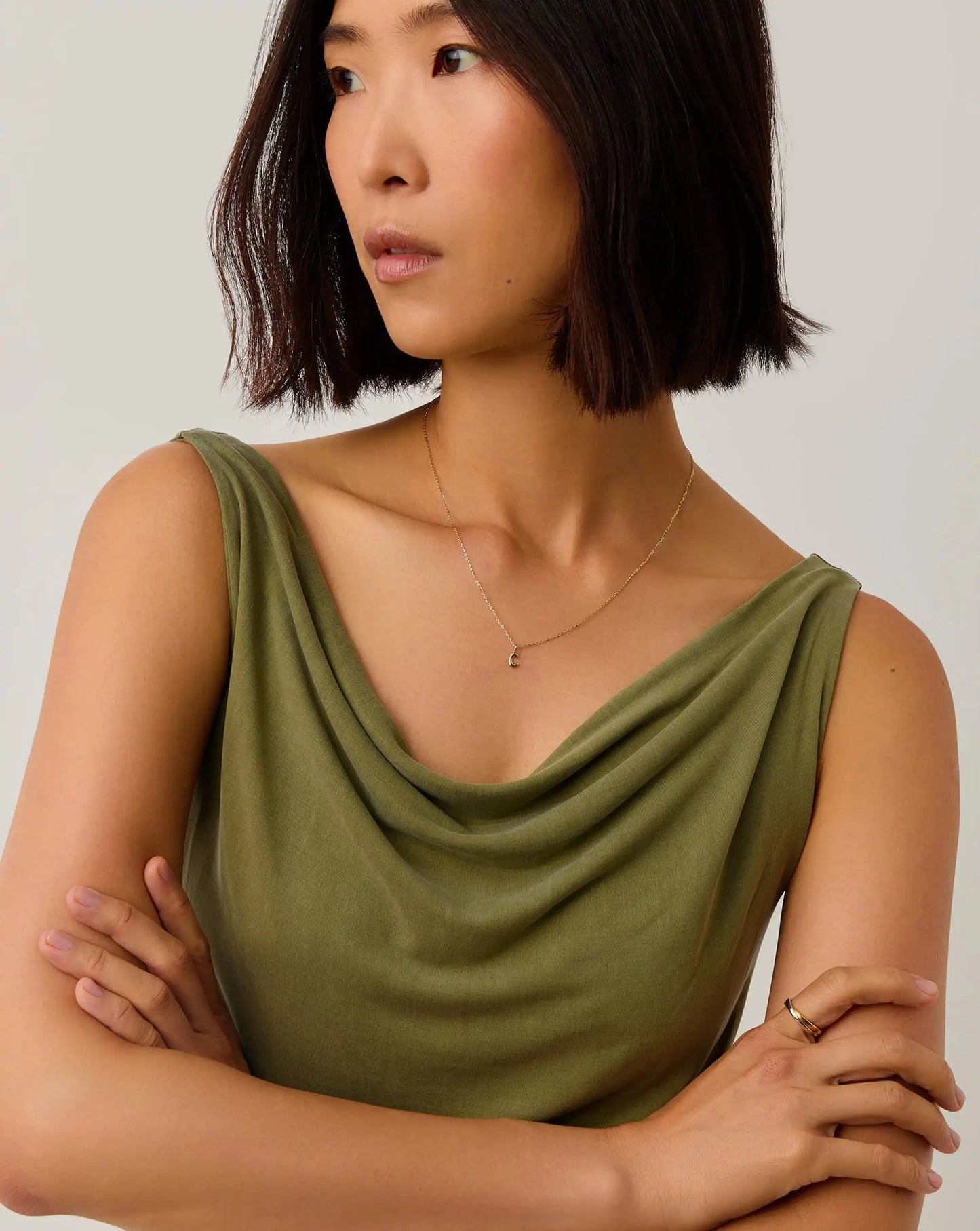 Fine Initial Mini Pendant Necklace - C | 14ct Solid Gold Necklaces Missoma 