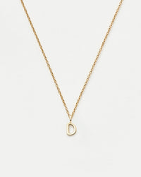 Fine Initial Mini Pendant Necklace - D | 14ct Solid Gold Necklaces Missoma 