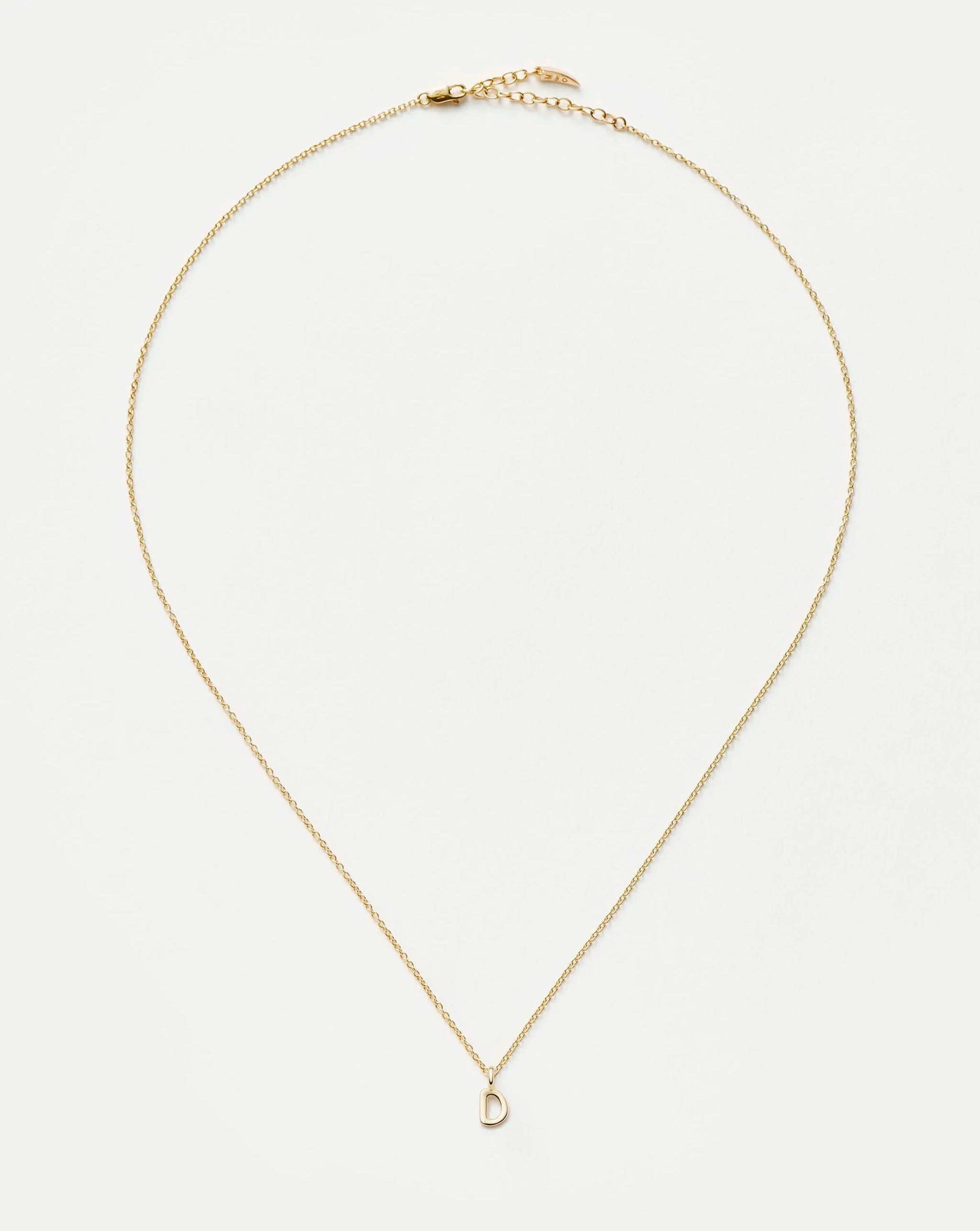 Fine Initial Mini Pendant Necklace - D | 14ct Solid Gold Necklaces Missoma 