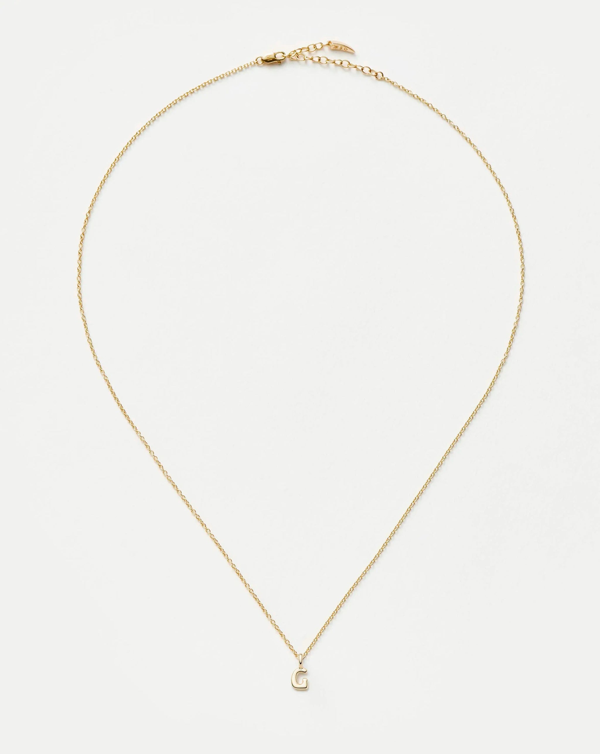 Fine Initial Mini Pendant Necklace - G | 14ct Solid Gold Necklaces Missoma 