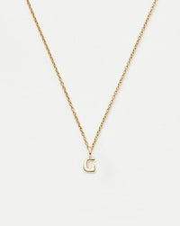 Fine Initial Mini Pendant Necklace - G | 14ct Solid Gold Necklaces Missoma 