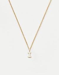 Fine Initial Mini Pendant Necklace - I | 14ct Solid Gold Necklaces Missoma 