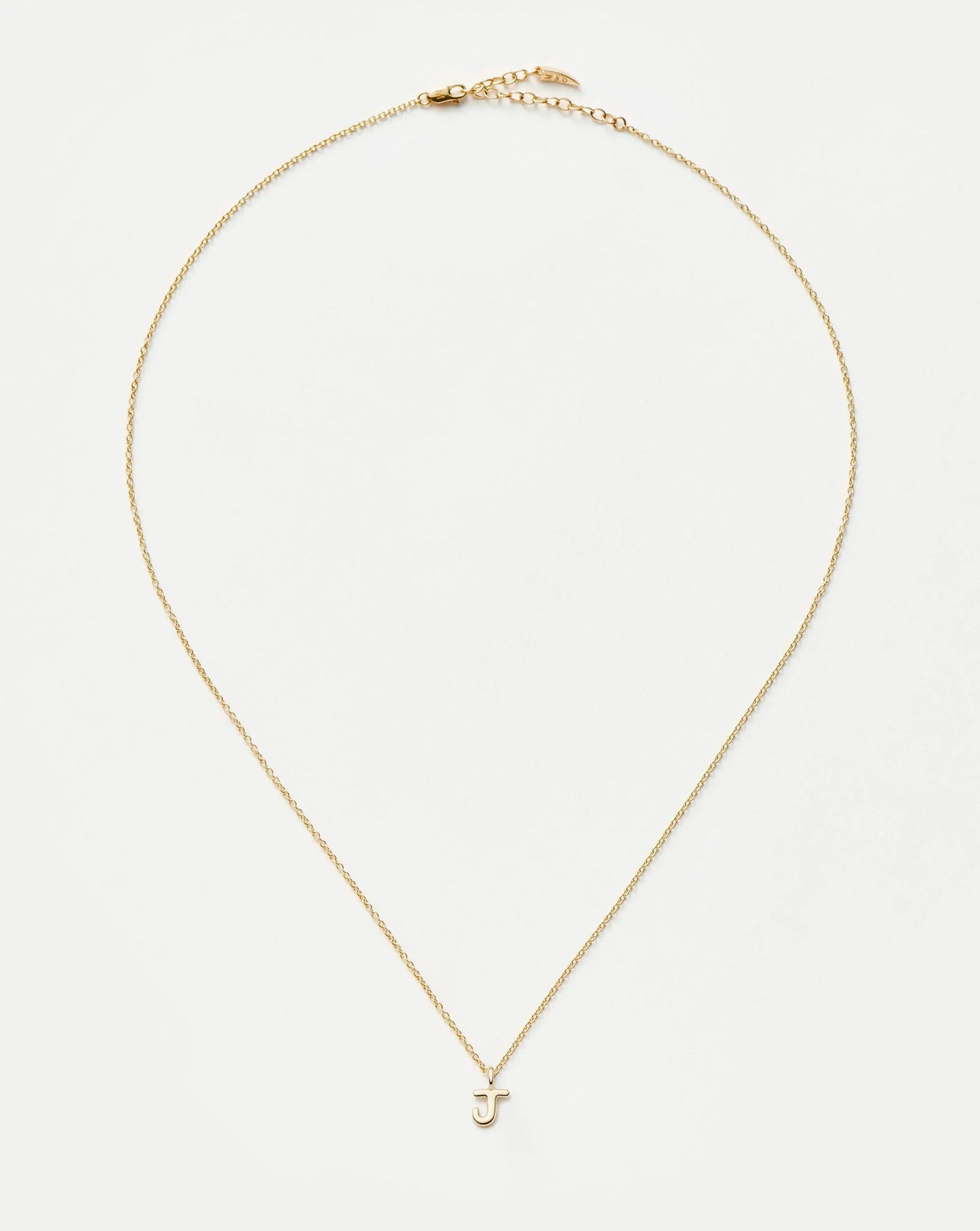 Fine Initial Mini Pendant Necklace - J | 14ct Solid Gold Necklaces Missoma 