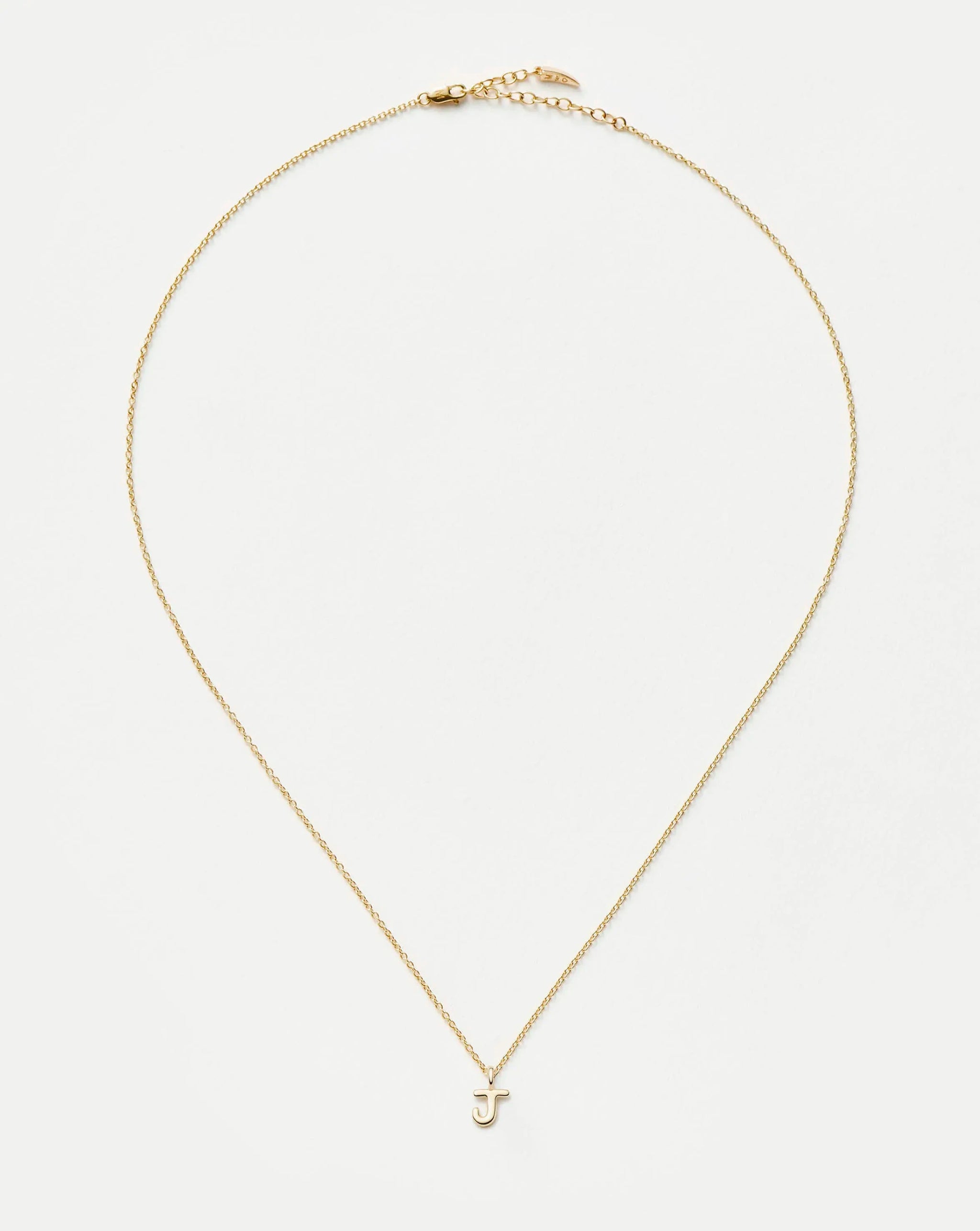 Fine Initial Mini Pendant Necklace - J | 14ct Solid Gold Necklaces Missoma 