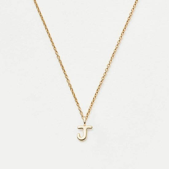 Fine Initial Mini Pendant Necklace - J | 14ct Solid Gold Necklaces Missoma 