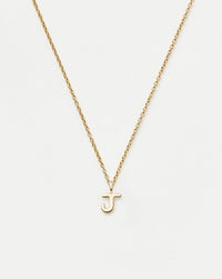 Fine Initial Mini Pendant Necklace - J | 14ct Solid Gold Necklaces Missoma 