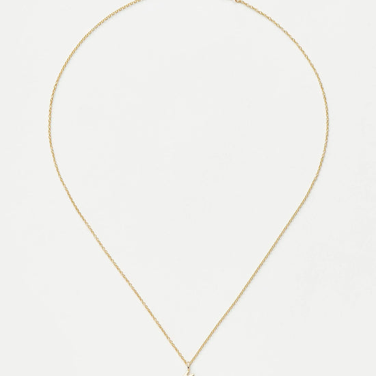 Fine Initial Mini Pendant Necklace - K | 14ct Solid Gold Necklaces Missoma 