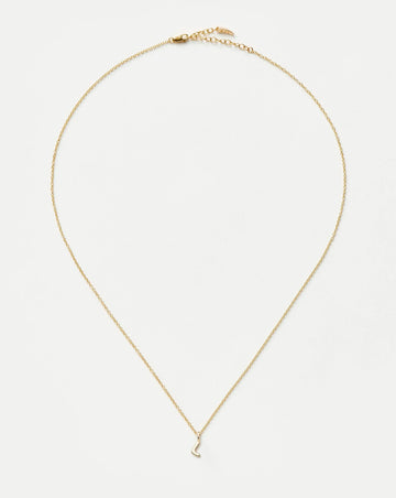 Fine Initial Mini Pendant Necklace - L | 14ct Solid Gold Necklaces Missoma 