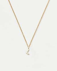 Fine Initial Mini Pendant Necklace - L | 14ct Solid Gold Necklaces Missoma 