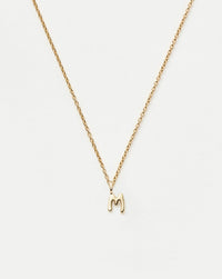 Fine Initial Mini Pendant Necklace - M | 14ct Solid Gold Necklaces Missoma 