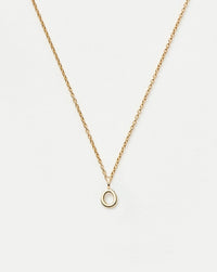 Fine Initial Mini Pendant Necklace - O | 14ct Solid Gold Necklaces Missoma 