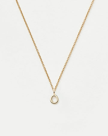 Fine Initial Mini Pendant Necklace - O | 14ct Solid Gold Necklaces Missoma 