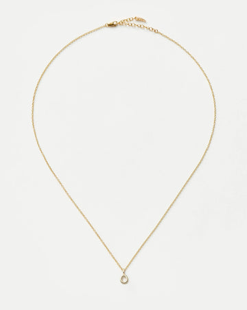 Fine Initial Mini Pendant Necklace - O | 14ct Solid Gold Necklaces Missoma 