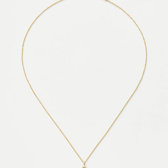 Fine Initial Mini Pendant Necklace - Q | 14ct Solid Gold Necklaces Missoma 