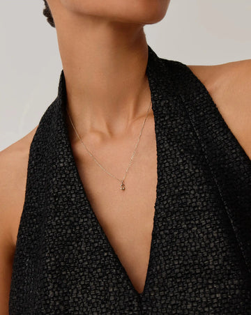 Fine Initial Mini Pendant Necklace - S | 14ct Solid Gold Necklaces Missoma 