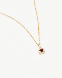 Fine January Birthstone Pendant Necklace | 14ct Solid Gold/Garnet Necklace Missoma 