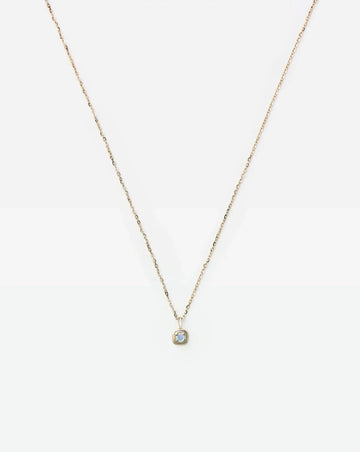 Fine June Birthstone Pendant Necklace | 14ct Solid Gold/Rainbow Moonstone Necklace Missoma 