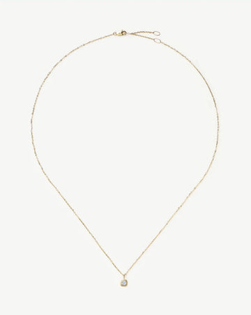 Fine June Birthstone Pendant Necklace | 14ct Solid Gold/Rainbow Moonstone Necklace Missoma 