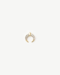 Fine Lucy Williams Horn Single Stud Earring | 14ct Solid Gold/Diamond Earrings Missoma 