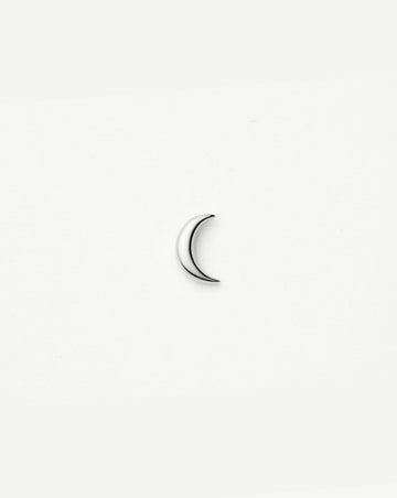 Fine Moon Piercing Stud Earring | 14ct White Gold Earrings Missoma 